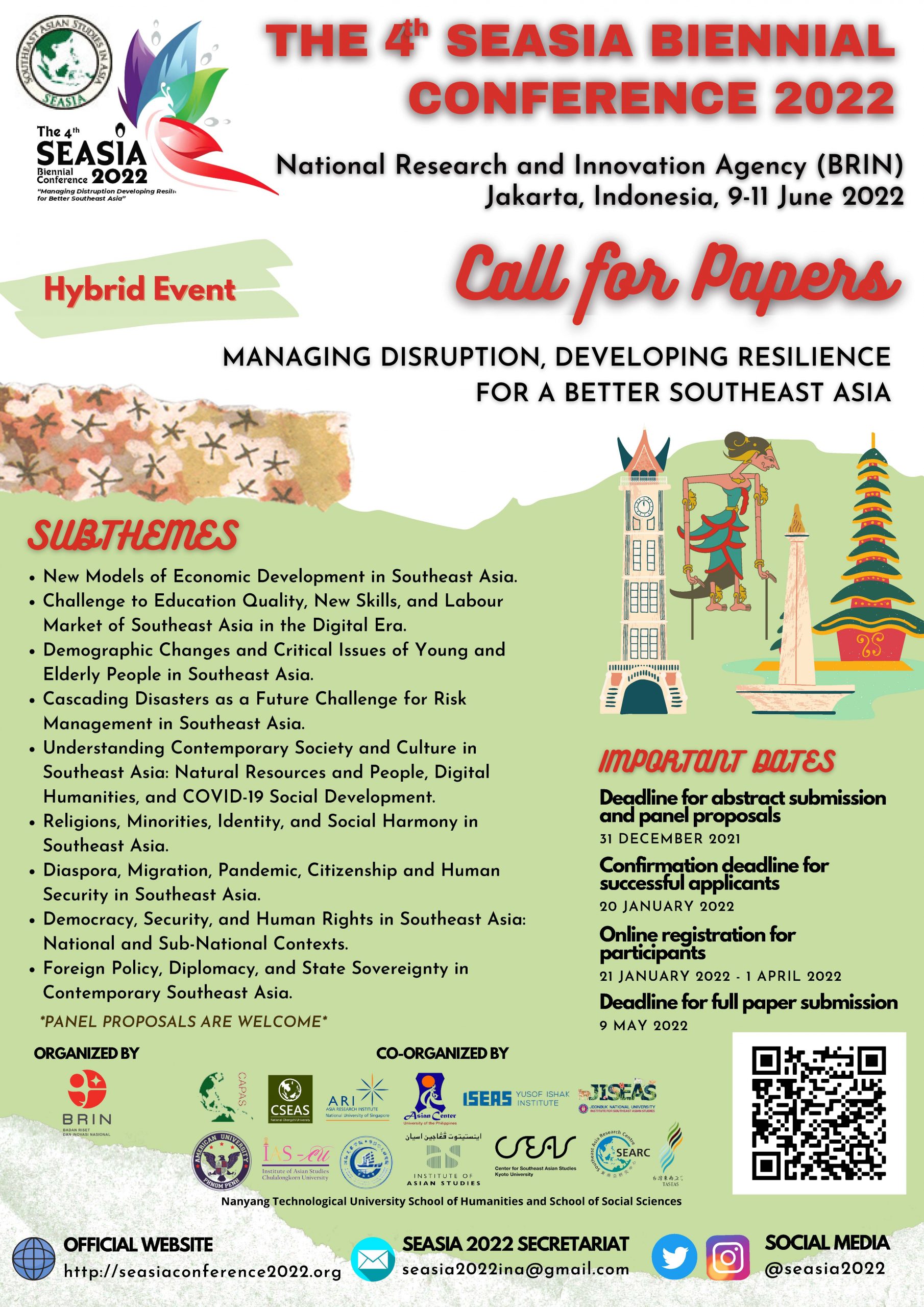 Call for papers The 4th SEASIA Biennial Conference 2022 Center for