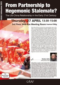 CSEAS Colloquium: From Partnership to Hegemonic Stalemate? The US-China Relationship in the Early 21st Century