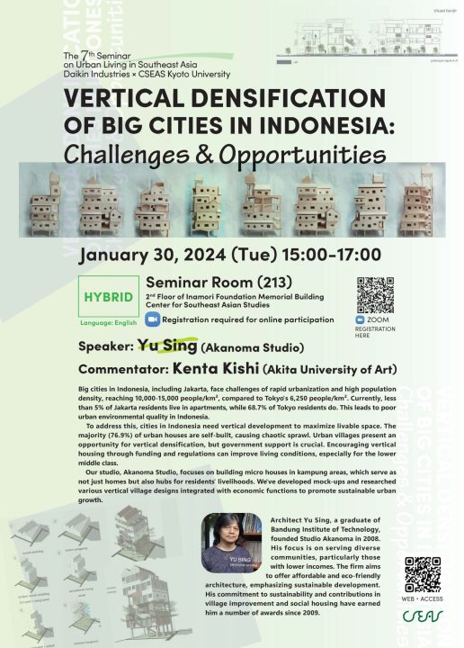 DAIKIN Seminar Series: 7th Seminar on ‘Urban Living in Southeast Asia’